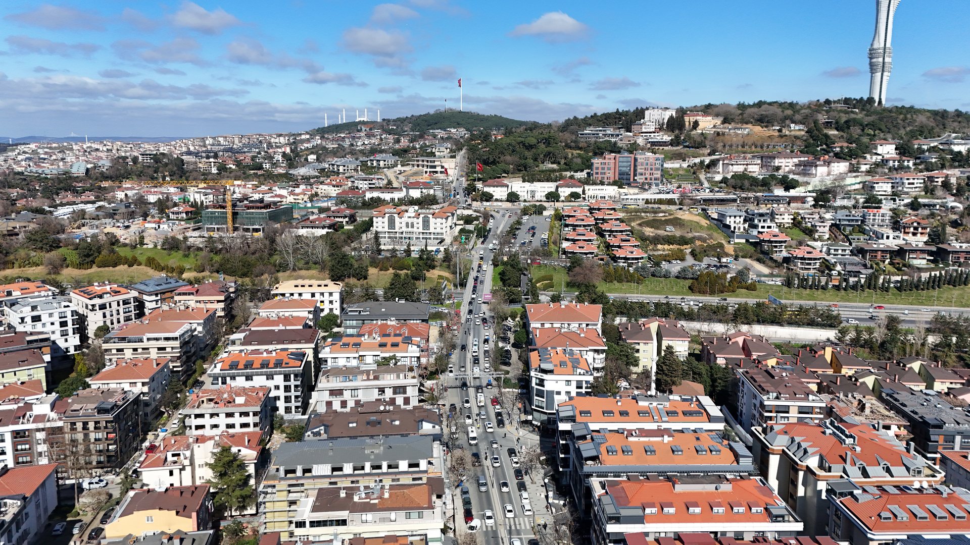 Çamlıca ve Üsküdar’ın havadan görünümü